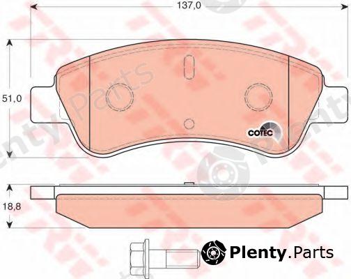  TRW part GDB1463 Brake Pad Set, disc brake