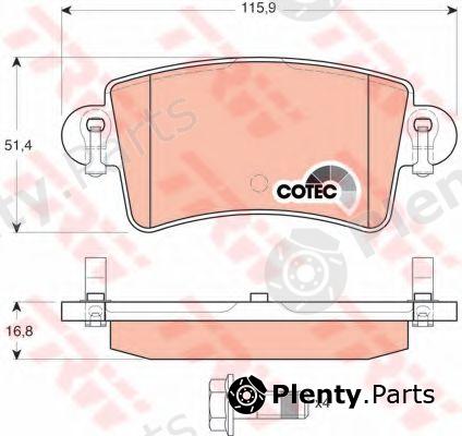  TRW part GDB1470 Brake Pad Set, disc brake