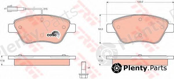  TRW part GDB1482 Brake Pad Set, disc brake