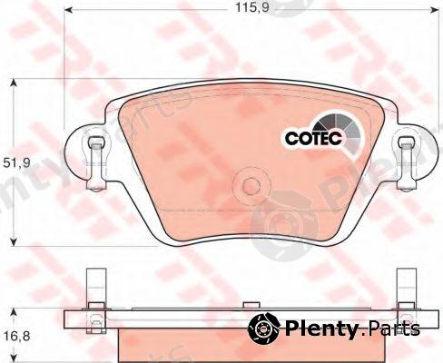  TRW part GDB1525 Brake Pad Set, disc brake