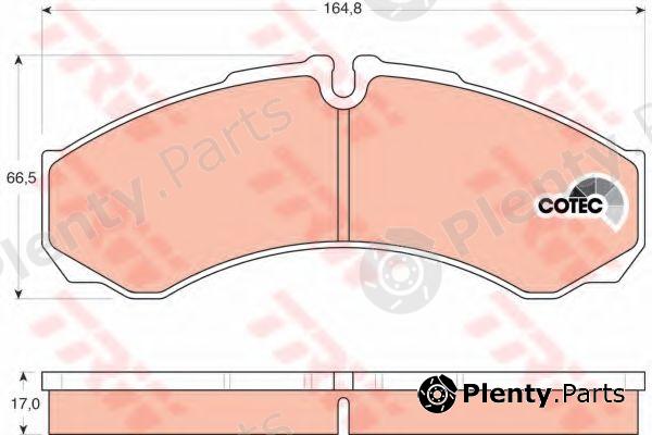  TRW part GDB1534 Brake Pad Set, disc brake