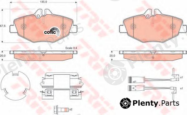  TRW part GDB1542 Brake Pad Set, disc brake