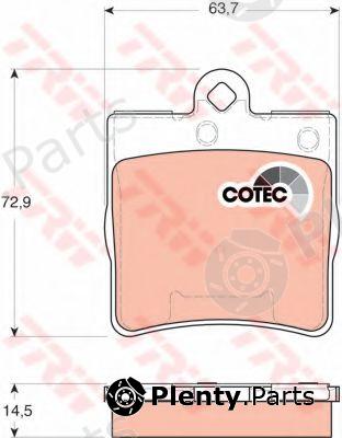  TRW part GDB1545 Brake Pad Set, disc brake