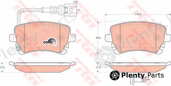  TRW part GDB1557 Brake Pad Set, disc brake