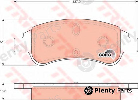  TRW part GDB1563 Brake Pad Set, disc brake