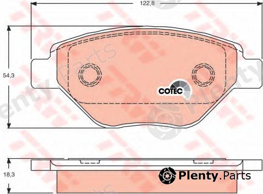  TRW part GDB1571 Brake Pad Set, disc brake
