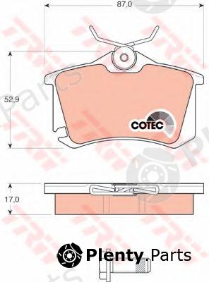  TRW part GDB1578 Brake Pad Set, disc brake