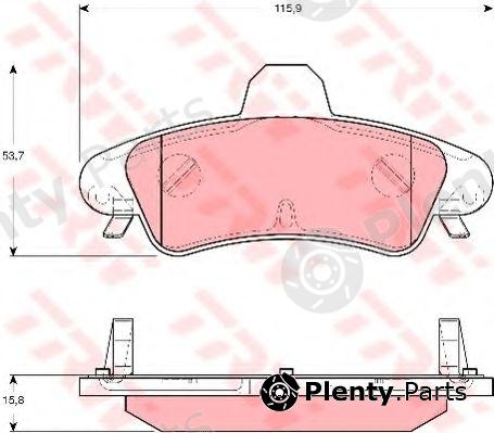  TRW part GDB1580 Brake Pad Set, disc brake