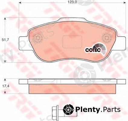  TRW part GDB1589 Brake Pad Set, disc brake
