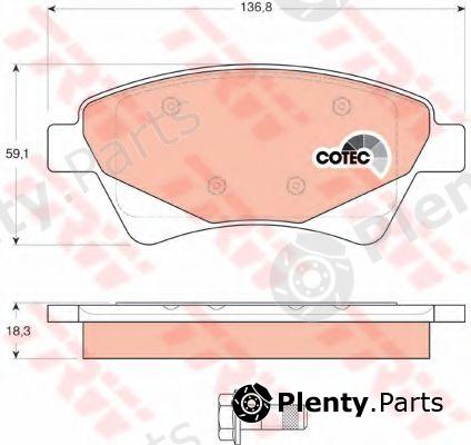  TRW part GDB1597 Brake Pad Set, disc brake
