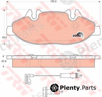 TRW part GDB1600 Brake Pad Set, disc brake