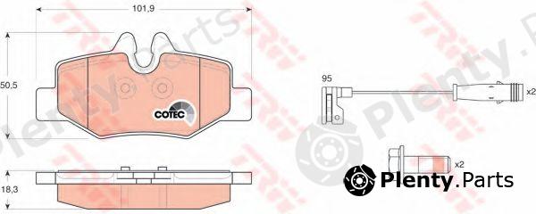  TRW part GDB1601 Brake Pad Set, disc brake