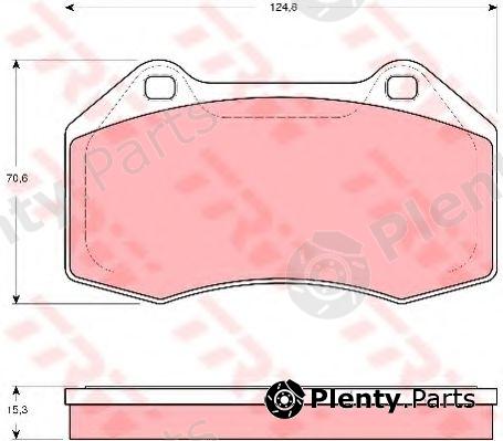  TRW part GDB1606 Brake Pad Set, disc brake