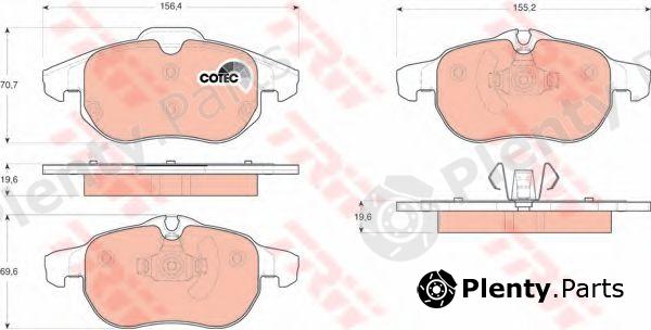  TRW part GDB1613 Brake Pad Set, disc brake