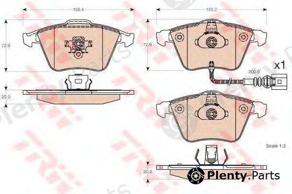  TRW part GDB1616 Brake Pad Set, disc brake