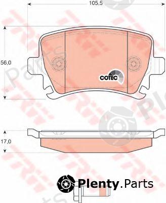  TRW part GDB1622 Brake Pad Set, disc brake