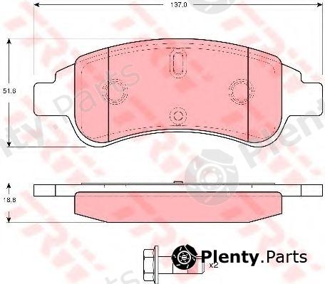  TRW part GDB1623 Brake Pad Set, disc brake