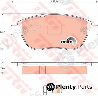  TRW part GDB1624 Brake Pad Set, disc brake
