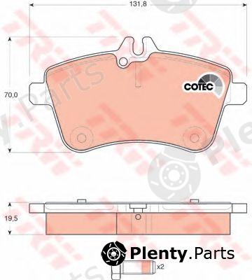  TRW part GDB1628 Brake Pad Set, disc brake