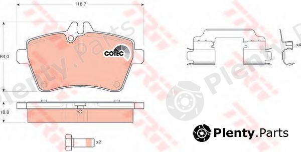  TRW part GDB1630 Brake Pad Set, disc brake