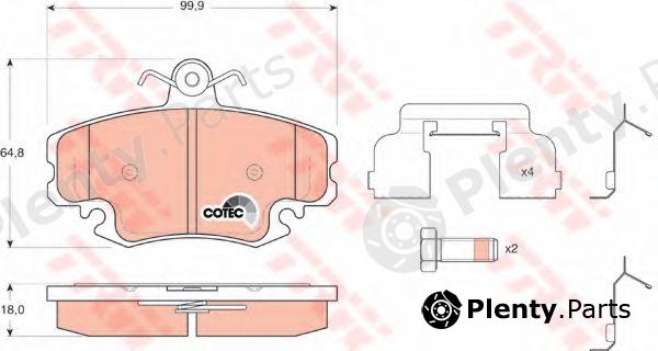  TRW part GDB1634 Brake Pad Set, disc brake