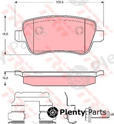  TRW part GDB1637 Brake Pad Set, disc brake