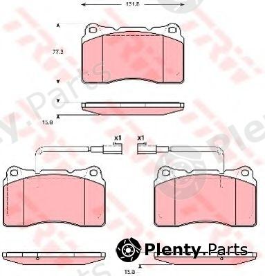  TRW part GDB1648 Brake Pad Set, disc brake