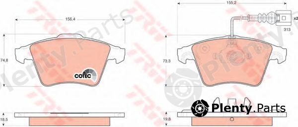  TRW part GDB1651 Brake Pad Set, disc brake