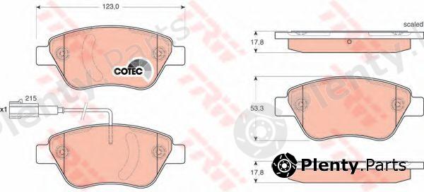  TRW part GDB1654 Brake Pad Set, disc brake