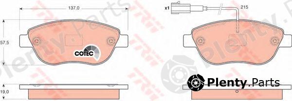  TRW part GDB1655 Brake Pad Set, disc brake