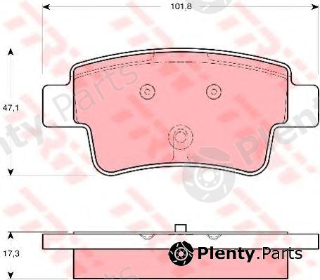  TRW part GDB1656 Brake Pad Set, disc brake