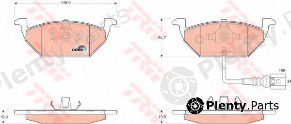  TRW part GDB1658 Brake Pad Set, disc brake