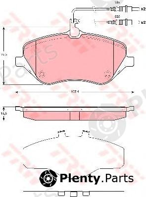  TRW part GDB1663 Brake Pad Set, disc brake