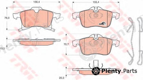  TRW part GDB1668 Brake Pad Set, disc brake
