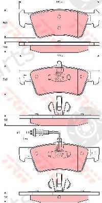  TRW part GDB1671 Brake Pad Set, disc brake