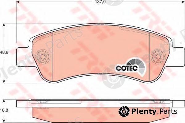  TRW part GDB1682 Brake Pad Set, disc brake