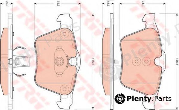  TRW part GDB1684 Brake Pad Set, disc brake