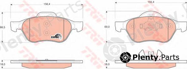  TRW part GDB1687 Brake Pad Set, disc brake