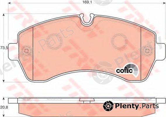  TRW part GDB1696 Brake Pad Set, disc brake
