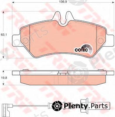  TRW part GDB1697 Brake Pad Set, disc brake