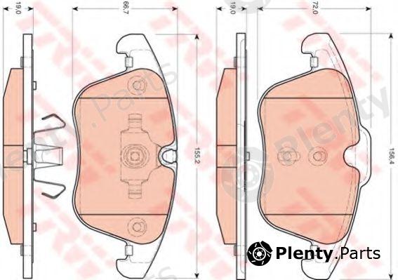  TRW part GDB1705 Brake Pad Set, disc brake
