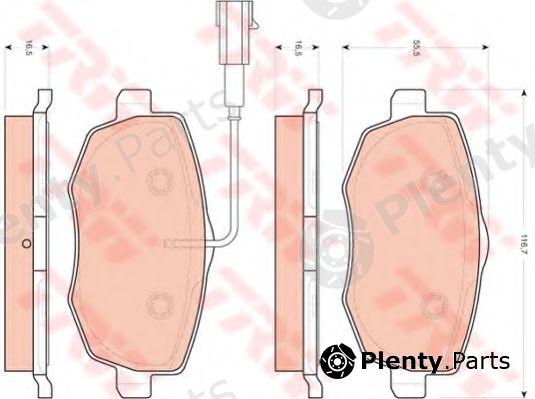  TRW part GDB1706 Brake Pad Set, disc brake