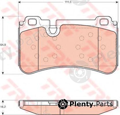  TRW part GDB1711 Brake Pad Set, disc brake