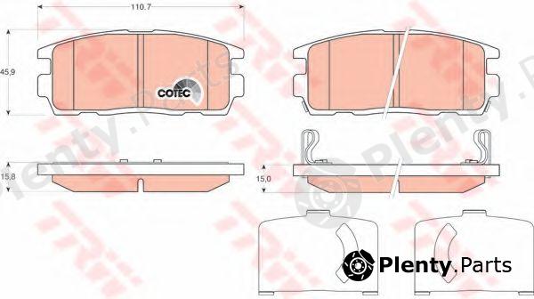  TRW part GDB1716 Brake Pad Set, disc brake