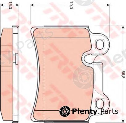  TRW part GDB1722 Brake Pad Set, disc brake
