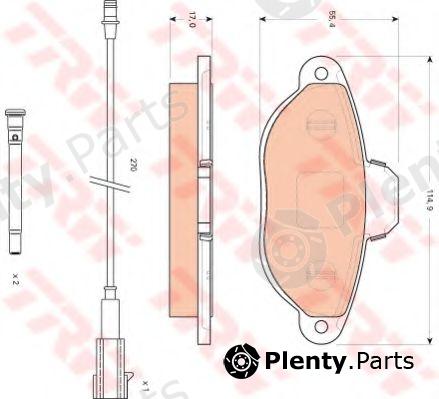  TRW part GDB1745 Brake Pad Set, disc brake