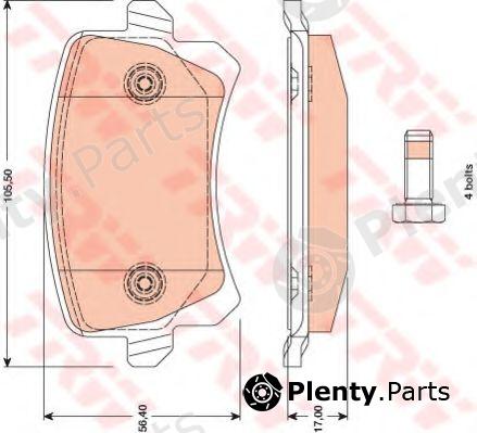  TRW part GDB1763 Brake Pad Set, disc brake