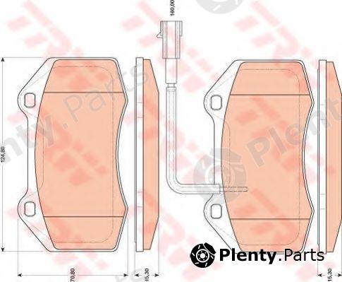  TRW part GDB1812 Brake Pad Set, disc brake