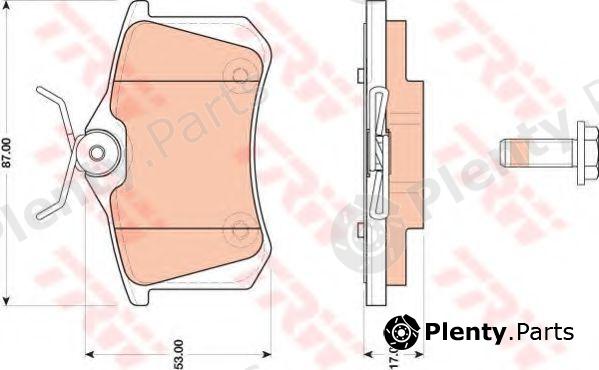  TRW part GDB1813 Brake Pad Set, disc brake