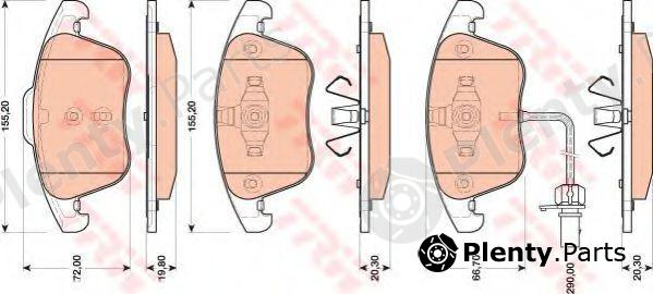  TRW part GDB1814 Brake Pad Set, disc brake